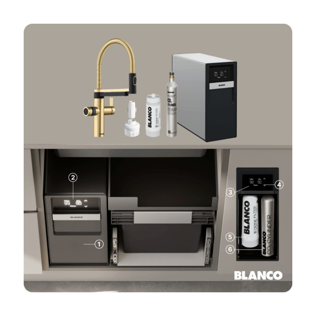 Blanco Evol-S Pro Soda (satin gold) — zdjęcie 2